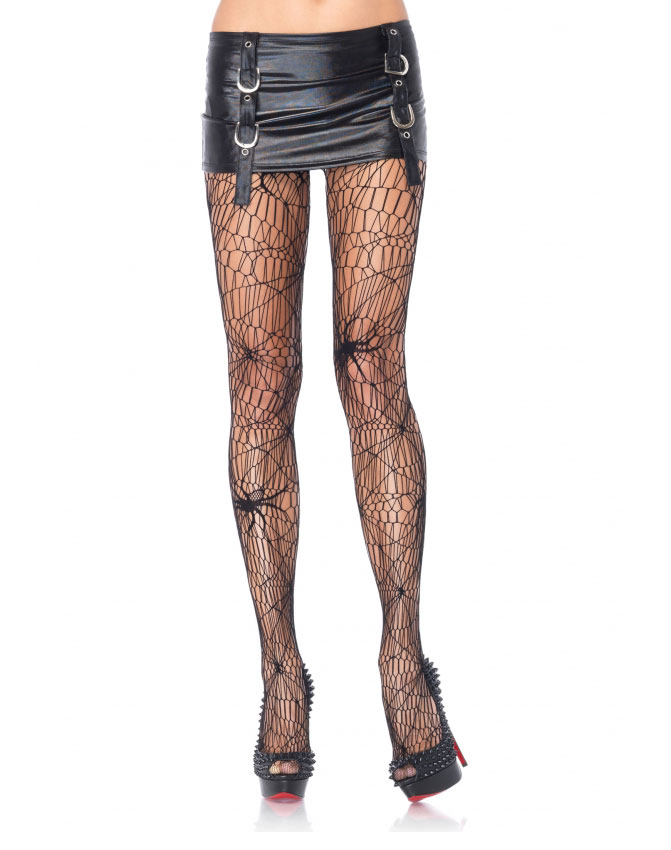 Black Widow Spider Net Web Tights