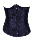 Lace Overlay Underbust Corset Black