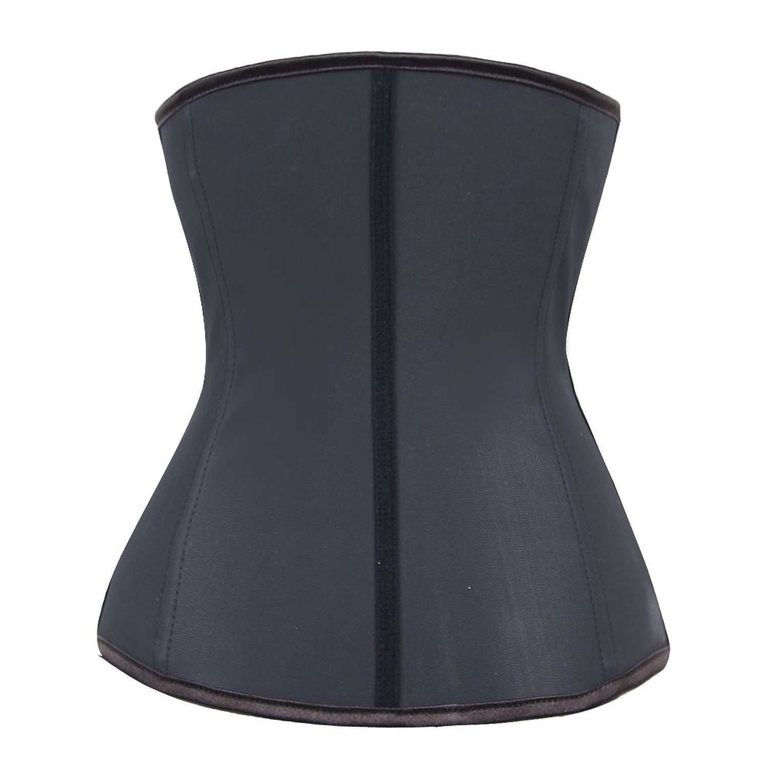 Latex Rubber Steel Boned Underbust Zipper Corset