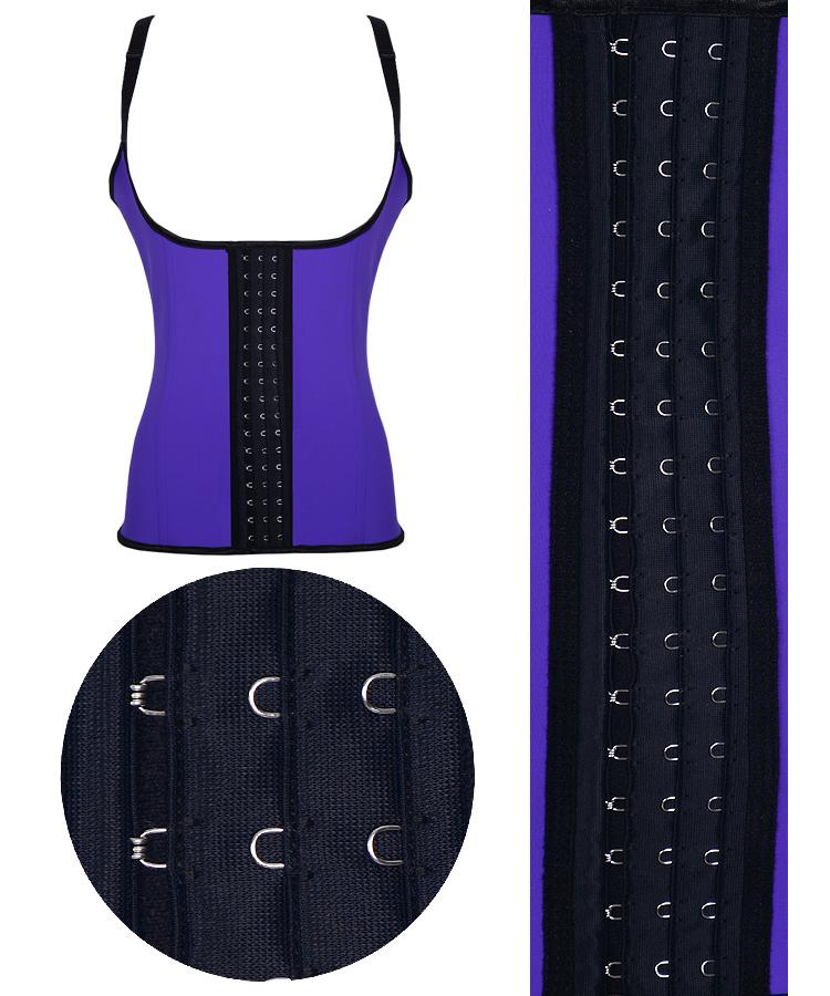 Sport Rubber Steel Boned Underbust Corset Blue