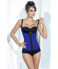 Sport Rubber Steel Boned Underbust Corset Blue