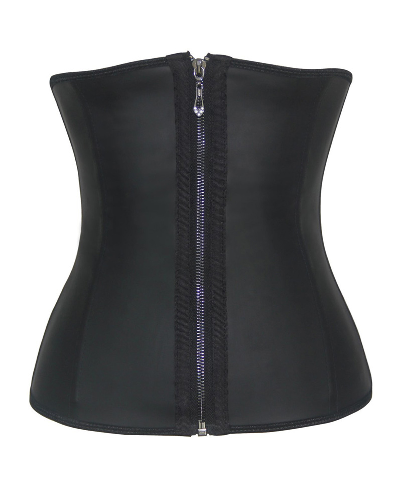 Hooks and Zipper Latex Waist Trainer Corset