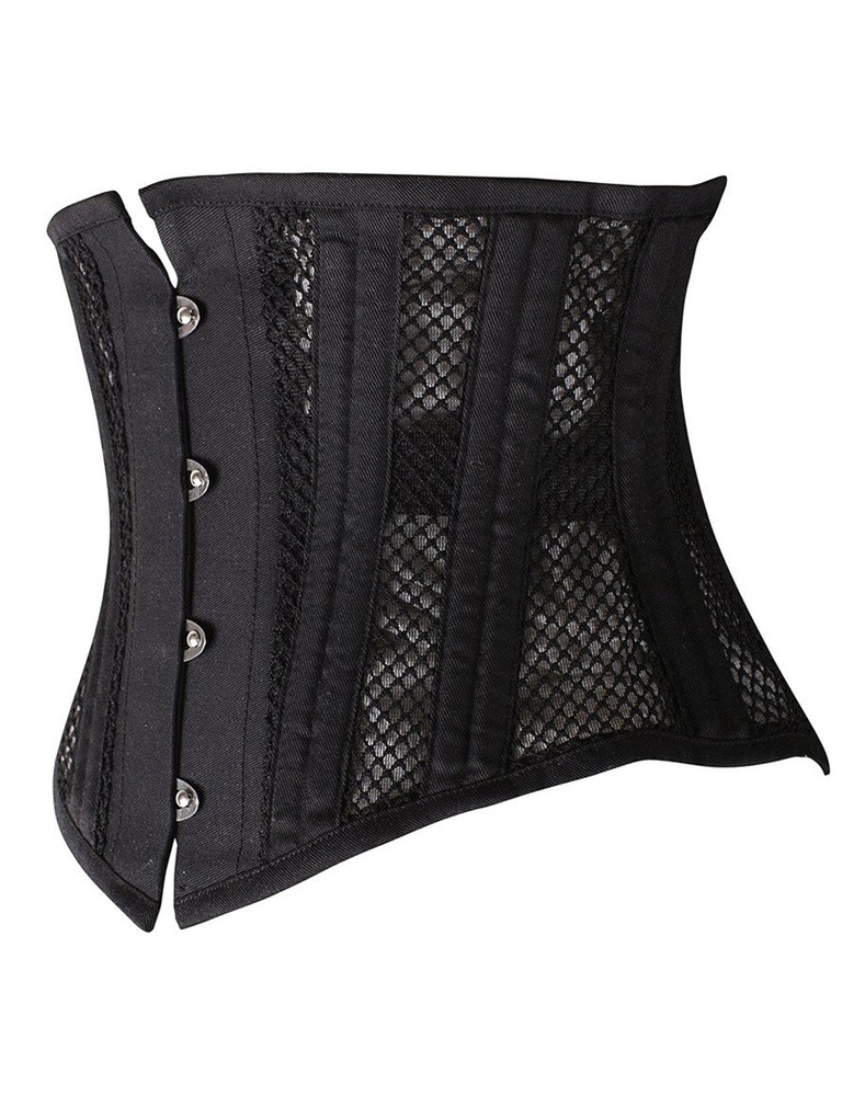 Breathable Mesh Steel Boned Waspie Cincher