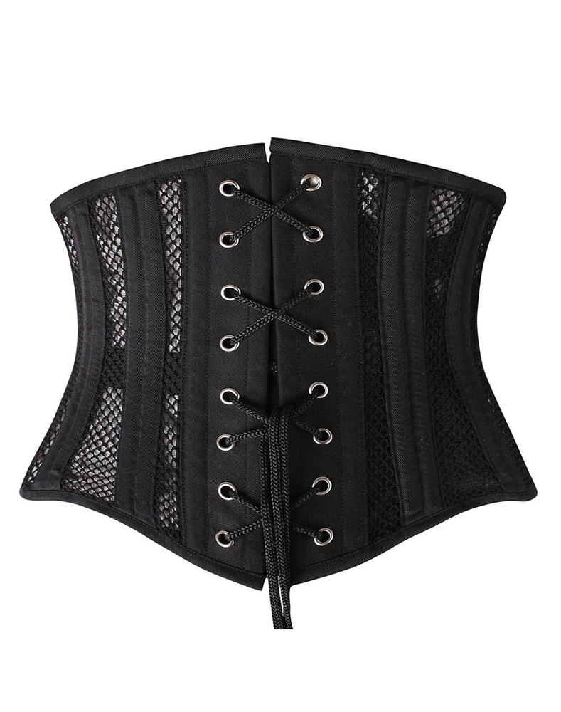 Breathable Mesh Steel Boned Waspie Cincher