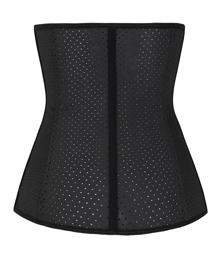 Breathable Latex Waist Trainer Corset Black