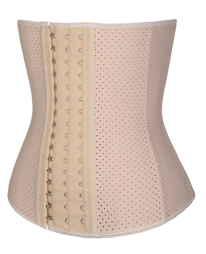 Breathable Latex Waist Trainer Corset Nude