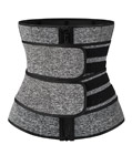 Steel Boned Waist Trainer Zipper Front Grey