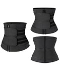 Steel Boned Waist Trainer Zipper Front Black