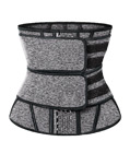 Steel Boned Waist Trainer Hook&Eye Front Grey