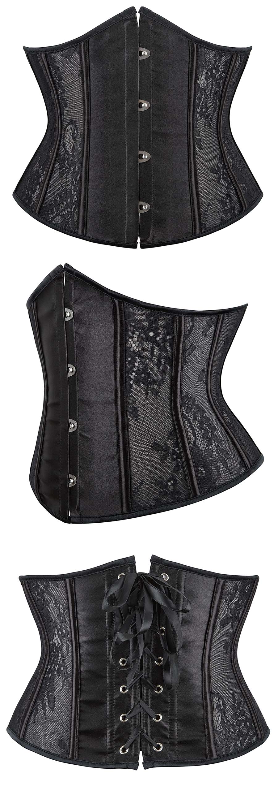 Lace & Satin Waist Belt