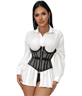 Underwire Cups Mesh Corset