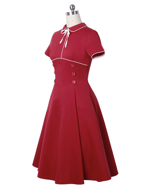 Polo Neck Vintage Business Dress