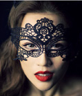Embroidered Venice Masquerade Mask Black