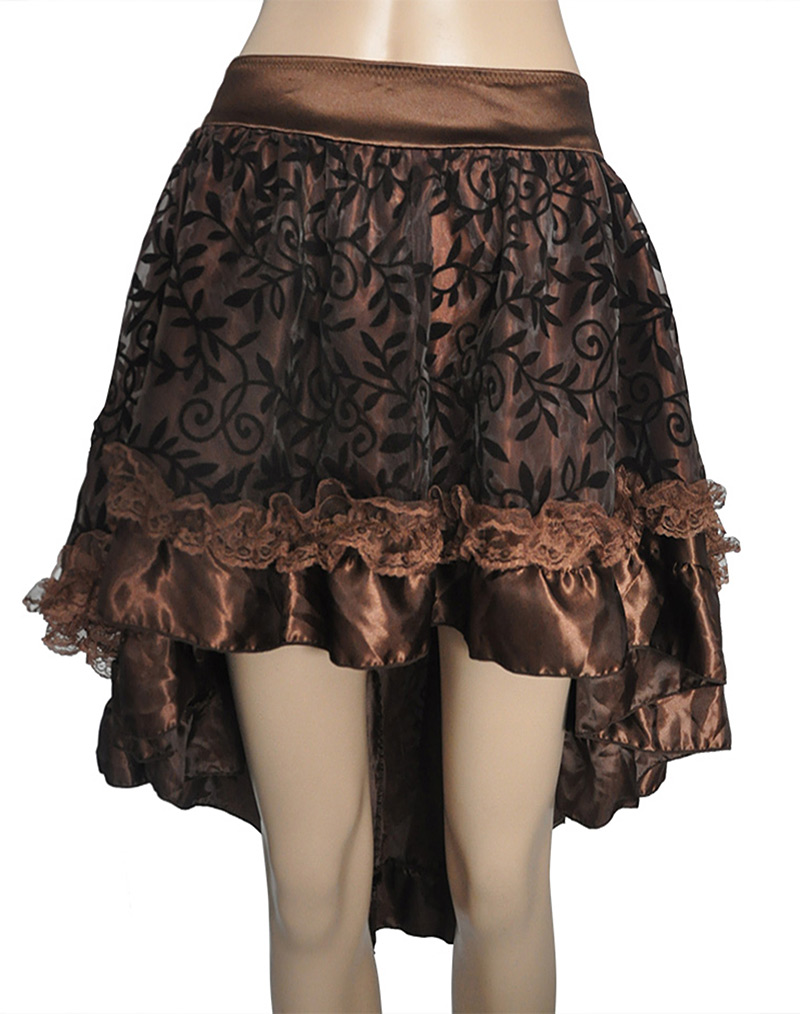 Luxury Steampunk Skirt Brown