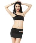 All Zipped Up Two Piece Set Black