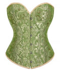 Floral Tapestry Corset Green