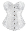 Floral Tapestry Corset White