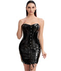 Wetlook Leather Corset Dress