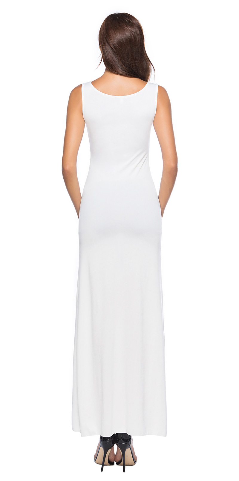 Solid Maxi Dress White
