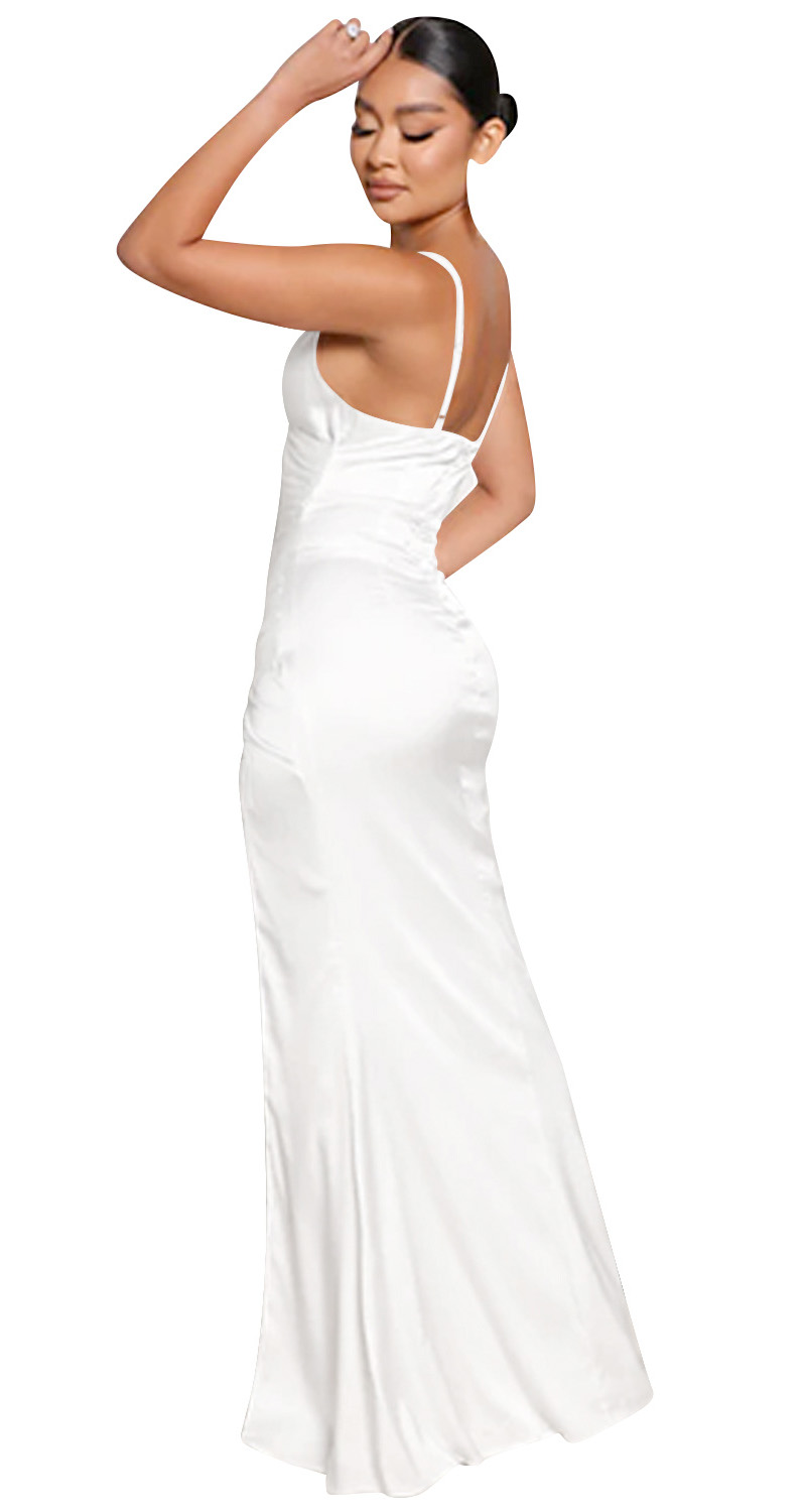 Satin Gown White