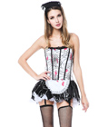 Halloween Zombie French Maid Costume