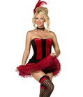 Fever Boutique Can Can Girl Costume Red