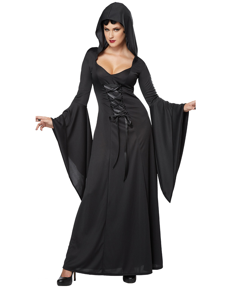Hooded Robe Costume Black