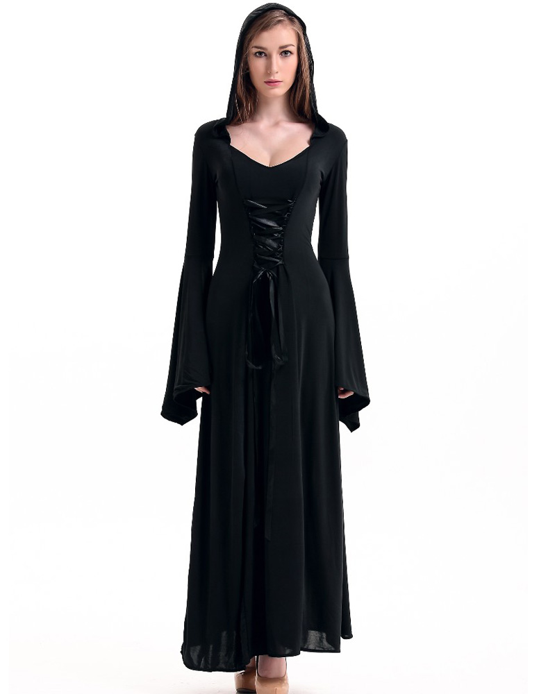 Hooded Robe Costume Black