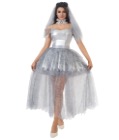 Zombie Bride Costume Silver