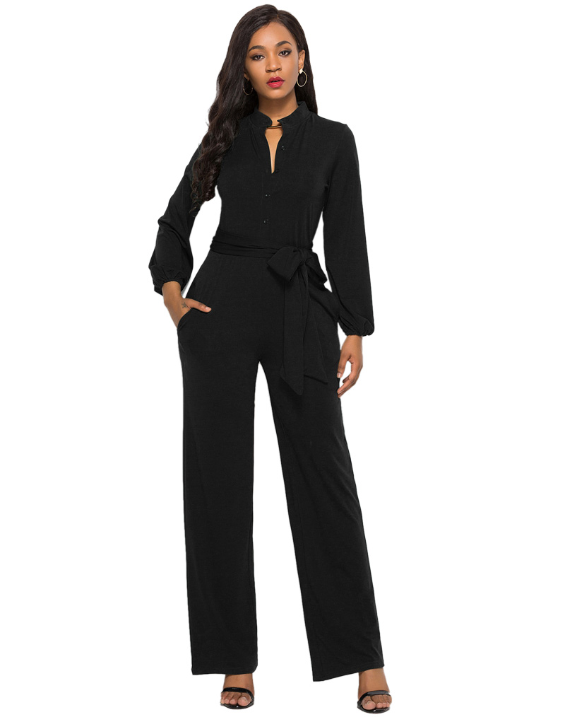 Elegant Office Lady Jumpsuit Black - Wholesale Lingerie,Sexy Lingerie ...