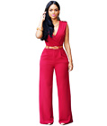 Slim Fit Elegant Jumpsuit Red