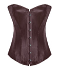 Leather Strapless Corset Coffee