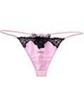 Lace Trimmed G-String Pink