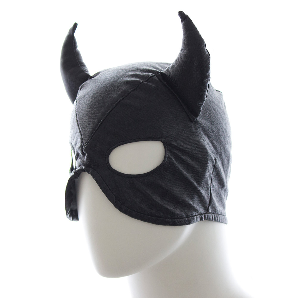 Bull Demon Hood Mask Black
