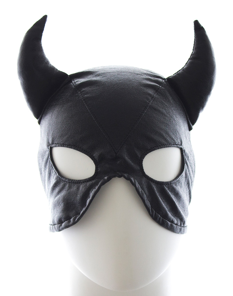 Bull Demon Hood Mask Black