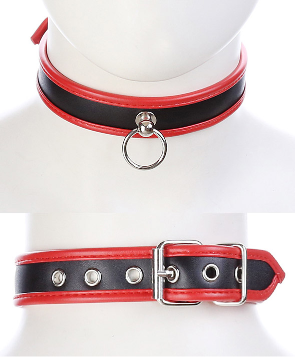 Adjustable PU Leather Choker Collar