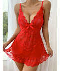 Seductive Mesh and Lace Babydoll Red