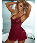 Sexy As Can Be Mesh Babydoll Red