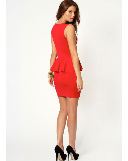 Trendy Wit Fashion Dress Red