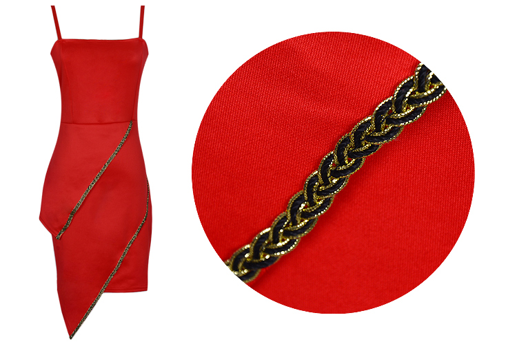 Fashion Scuba Knitting Dress Red