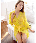 Romantic Lace Robe Yellow