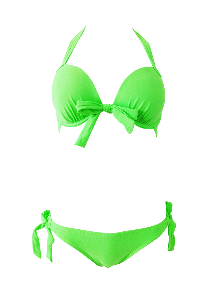 Push-Up Underwired Bikini Suit Green - Wholesale Lingerie,Sexy Lingerie ...